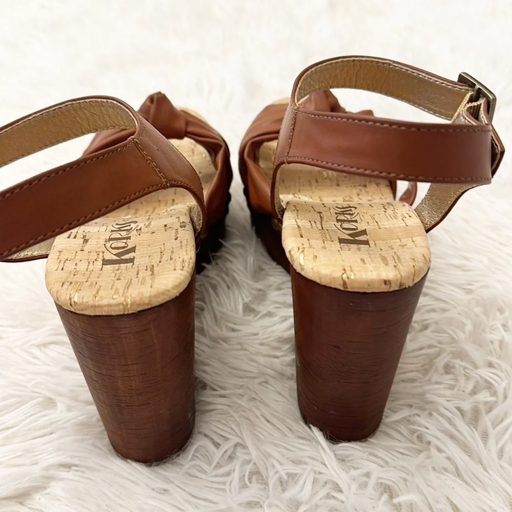 NEW Korks Brown Platform Wedge studded sandals women size 8, 10, 11